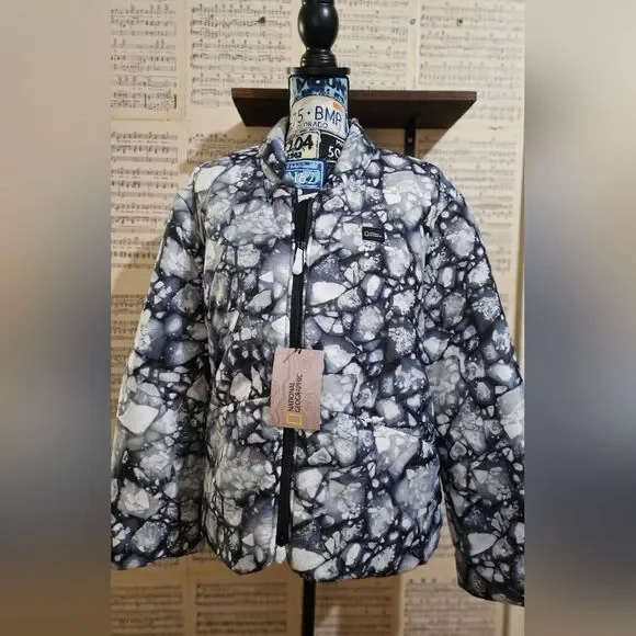 Disney National Geographic Avalanche Puffer Jacket XXL Black White
